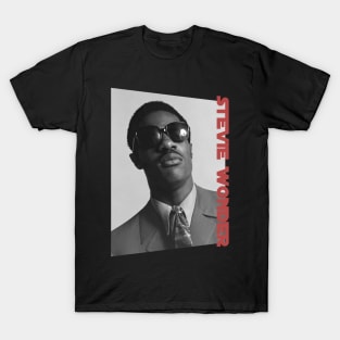 stevie wonder classic monochrome T-Shirt